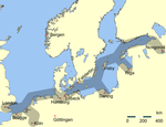 Principal trading routes of the Hanseatic League
