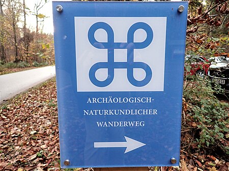 Hinweisschild Wanderweg Waldhusen