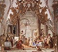 مراسم ازدواج امپراتور فریدریش بارباروسا و بئاتریس بورگاندی در سال ۱۱۵۶، فرسکویی بر سقف رزیدنتس وورتسبورگ
