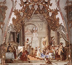 The marriage of Emperor Frederick II and Beatrix of Burgundy, by Tiepolo