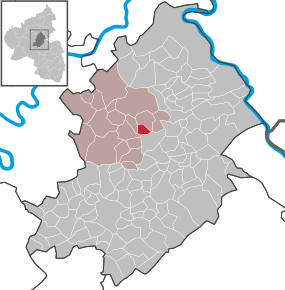 Poziția Hollnich pe harta districtului Rhein-Hunsrück-Kreis