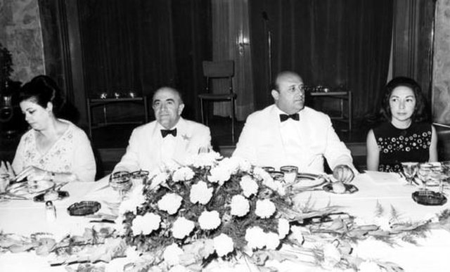 Prime Minister of Iran Amir-Abbas Hoveida and Demirel, Tehran c. 1970