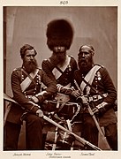 Hughes & Mullins after Cundall & Howlett - Heroes of the Crimean War - Joseph Numa, John Potter, and James Deal of the Coldstream Guards