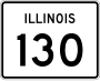 Illinois Route 130 marker