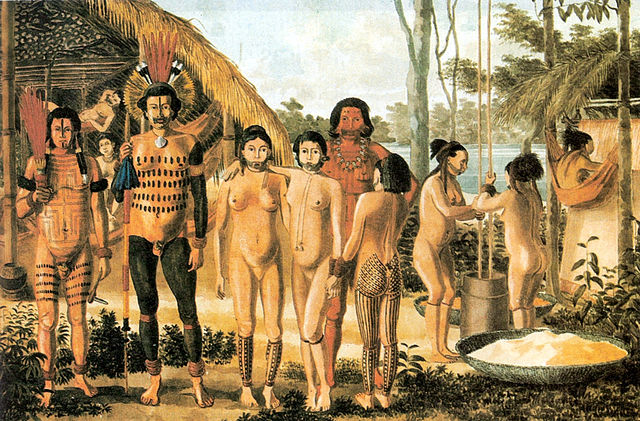 Apiacá people, painted by Hércules Florence, 1827