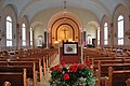 Intérieur de l'église d'Huberdeau, au Québec.