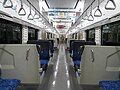 The interior of car KuMoHa E721-1005 of set P4-5 in January 2017