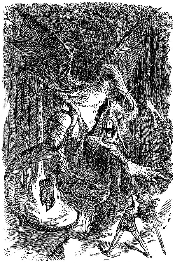 The Jabberwock, as illustrated by John Tenniel, 1871