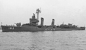 Japanese destroyer Hatakaze (DD-182), circa in the 1960s.jpg