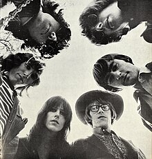 Jefferson Airplane on the cover of Cash Box, 29 July 1967. Clockwise from top right: Paul Kantner, Marty Balin, Jack Casady, Grace Slick, Spencer Dryden, Jorma KauKonen Jefferson Airplane - Cash Box 1967.jpg