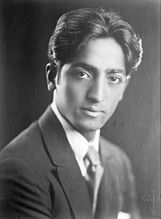 Jiddu Krishnamurti Indian spiritual philosopher, speaker, and writer (1895–1986)