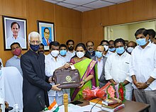 Kalvakuntla Kavitha takes oath as MLC Kalvakuntla Kavitha takes oath as MLC.jpg