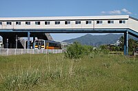 更地となった蒲原鉄道五泉駅構内。終端側より。（2010年5月16日）