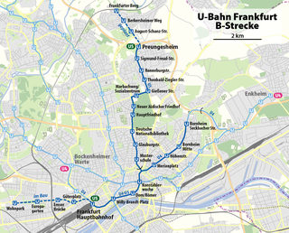 U Bahn Strecke B Frankfurt Am Main Wikipedia