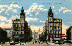 A paloták egy régi képeslapon, 1910 körül
