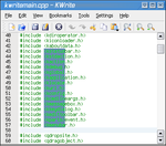 A screenshot illustrating block selection mode Kwrite block selection.png