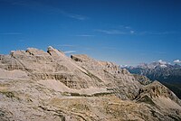 Mooi panorama over het Latemarmassief