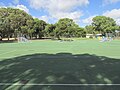 Tennis court and skate ramps at Ledge Point, Western Australia