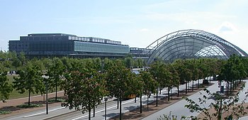 The Leipziger Messe Fairgrounds, home of the book fair Leipzig Neue Messe.jpg