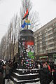Postament pärast monumendilt Lenini kuju eemaldamist 2013. aastal