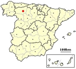 شهر لئن بر نقشه اسپانیا