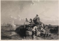 Van de Velde Studying the Effect of the Cannon his Friend Ruyter Fired for this Purpose, 1845, incisione c. 1854 di C.W. Sharp