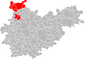 Montaigu-de-Quercy Pays de Serres belediyeler topluluğu konumu