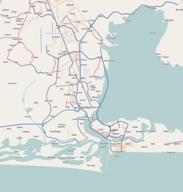 Urba mapo de Lagoso
