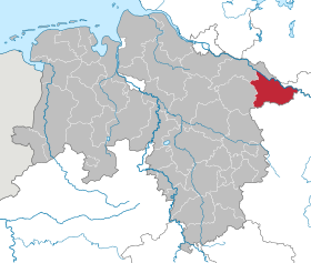 Ubicación del distrito de Lüchow-Dannenberg