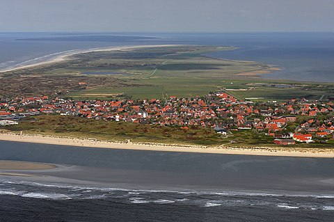 Aerial view of Langeoog
