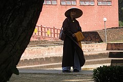 Lumbini, Buddhist pilgrim, Nepal.jpg