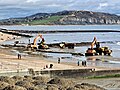 Lyme Regis, Dorset, UK - beach reclamation - excavation 2