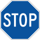 Blue stop sign, Hawaii