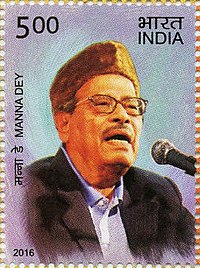 Manna Dey 2016 stamp of India.jpg