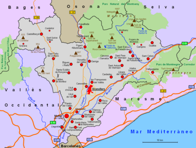 Mapa de Vallès Oriental