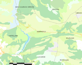 Mapa obce Demandolx