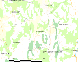 Mapa obce Bathernay