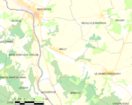 Mapa obce Abilly
