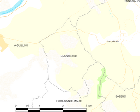 Poziția localității Lagarrigue