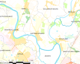 Mapa obce Cantenay-Épinard