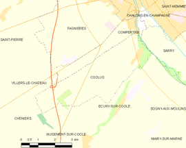 Mapa obce Coolus