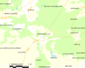Poziția localității Montmort-Lucy