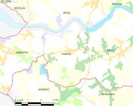 Mapa obce Camoël
