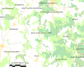 Mapa obce Saint-Léger-de-Fougeret
