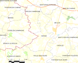 Mapa obce Avessé