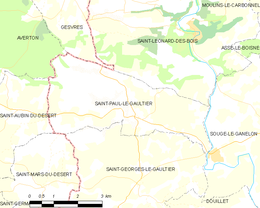 Saint-Paul-le-Gaultier - Carte