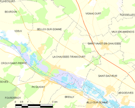 Mapa obce La Chaussée-Tirancourt