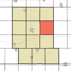 Melville Township, Audubon County, Iowa.svg'yi vurgulayan harita