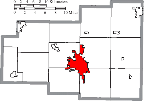Location of Lima in Allen County