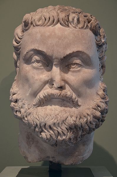 File:Marble head of Maximianus Herculius, discovered at the site of the Roman villa of Chiragan, very end of 3rd century or very beginning of 4th century AD, Musée Saint-Raymond Toulouse, France (16933107722).jpg